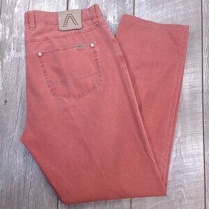 Alberto Jeans Mens 38x32 Pipe Fadeout Twill Regular Slim Fit Straight Mid Rise